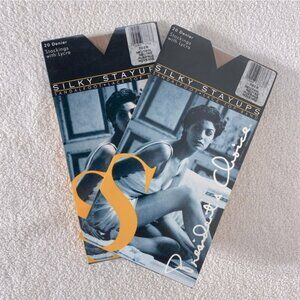 Vintage Presidents Choice Silky Stayups Stockings Pantyhose Neutral x2